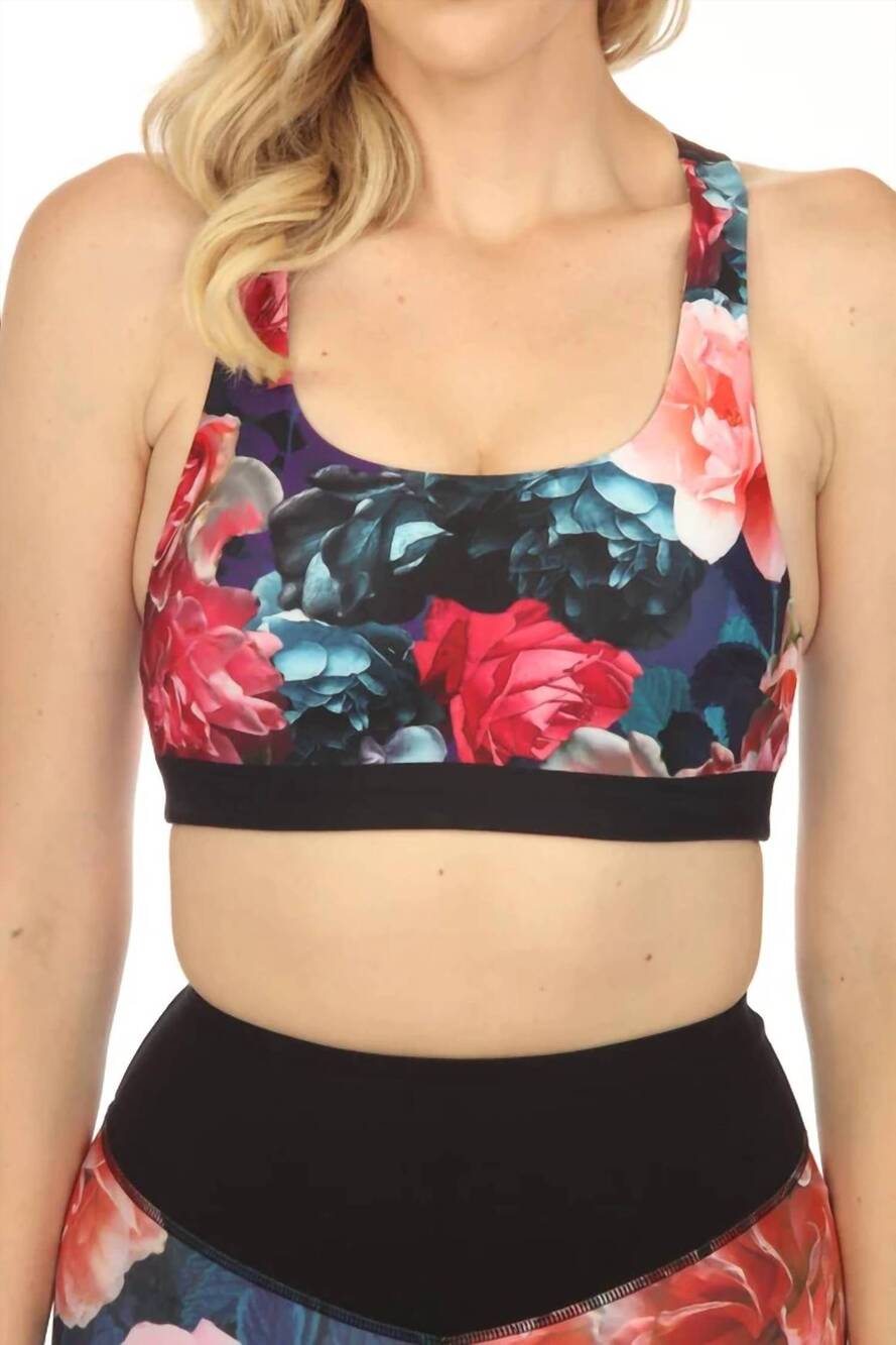 NEW JOHNNY WAS bee active studio reversible sports bra in multi